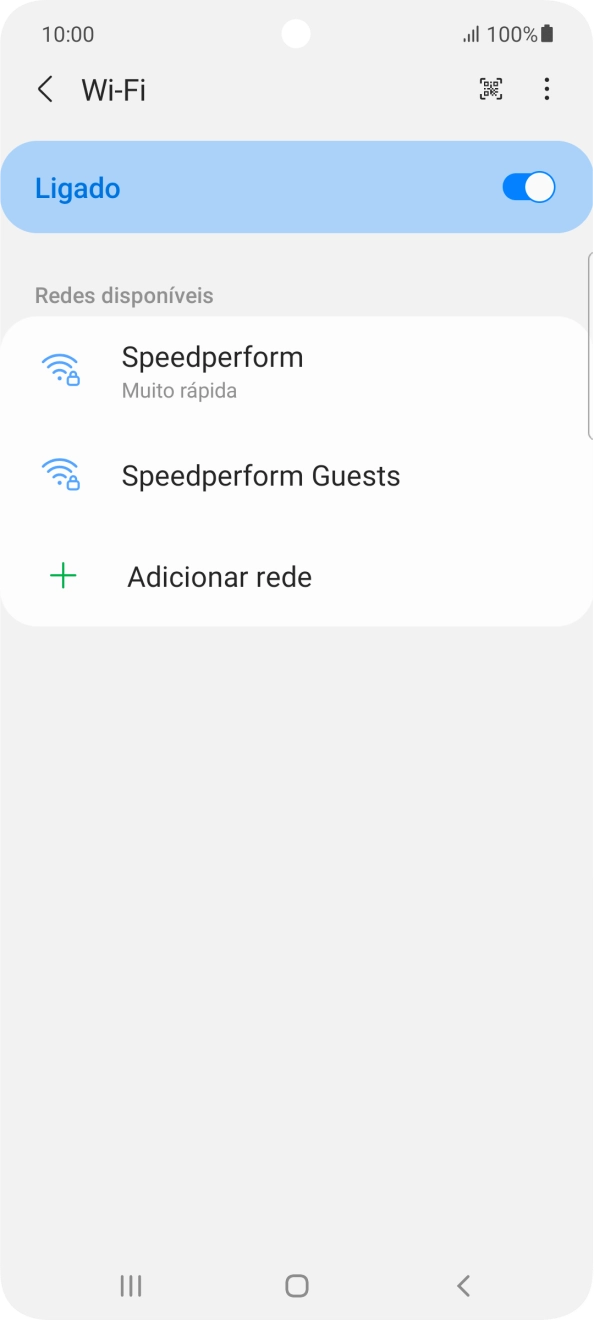 Prima o ícone de menu.