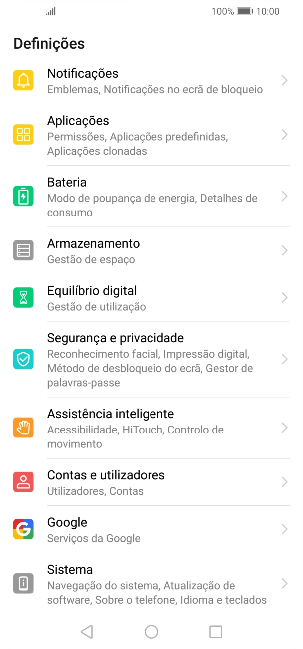 Prima Contas e utilizadores.