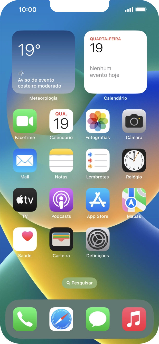 Prima o ícone de telefone.