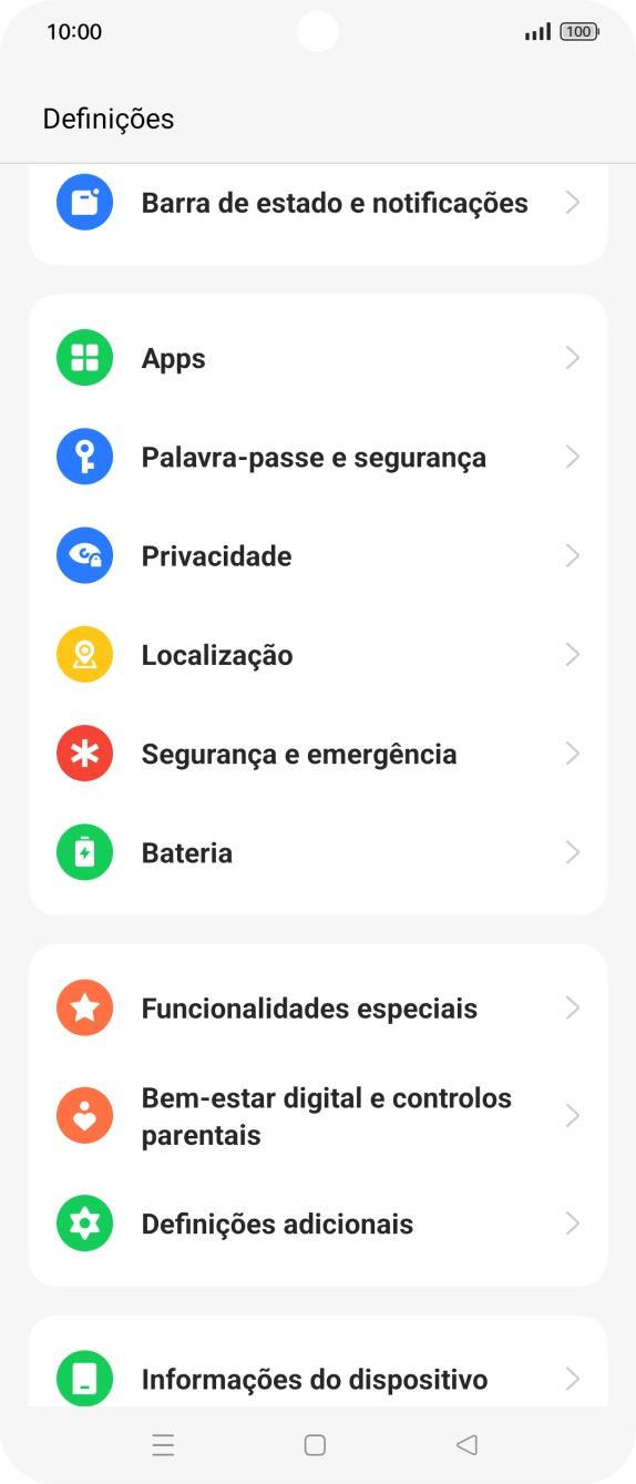 Prima Palavra-passe e segurança.