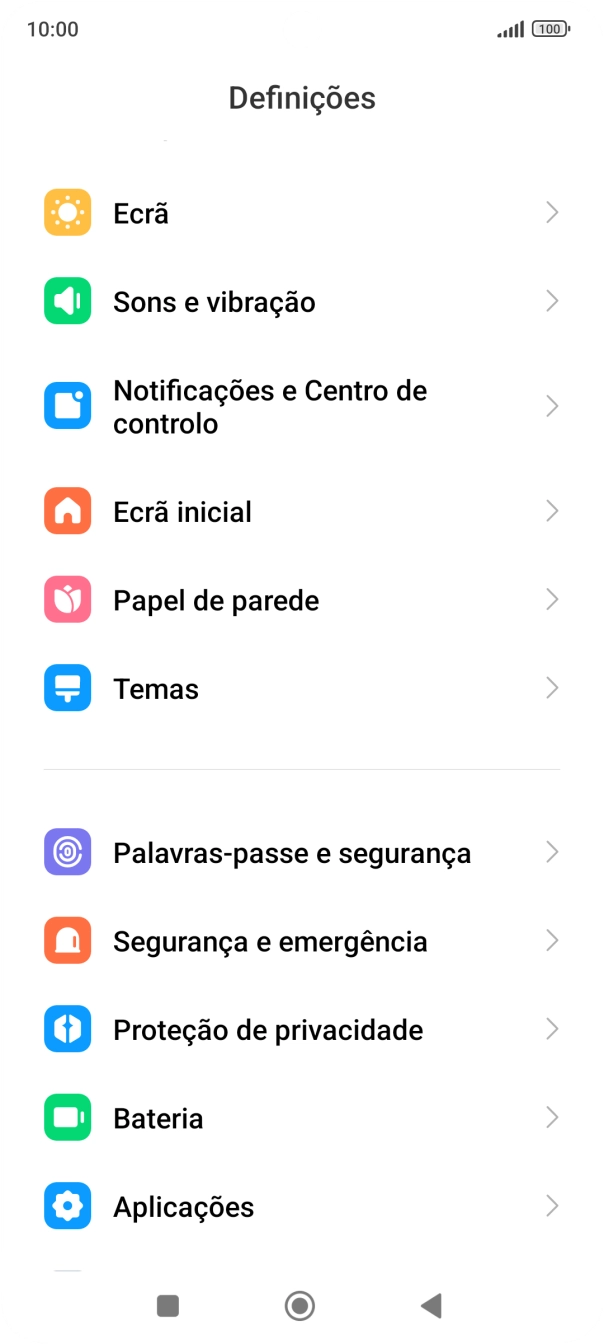 Prima Palavras-passe e segurança.
