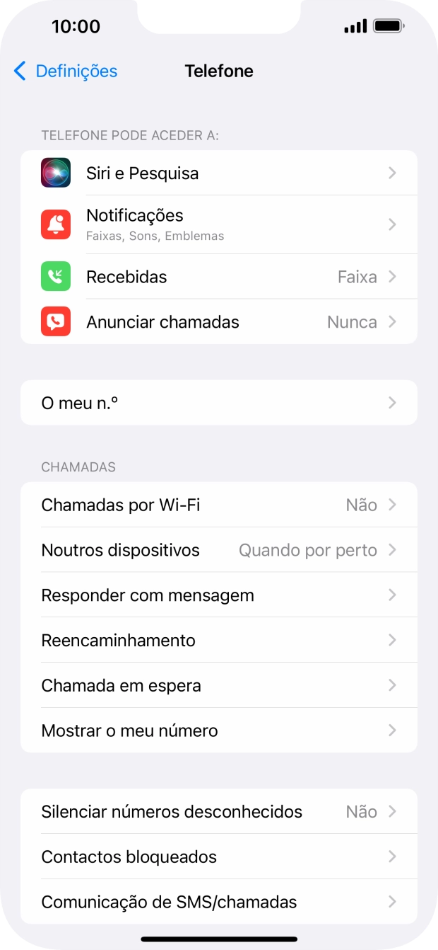 Prima Mostrar o meu número.
