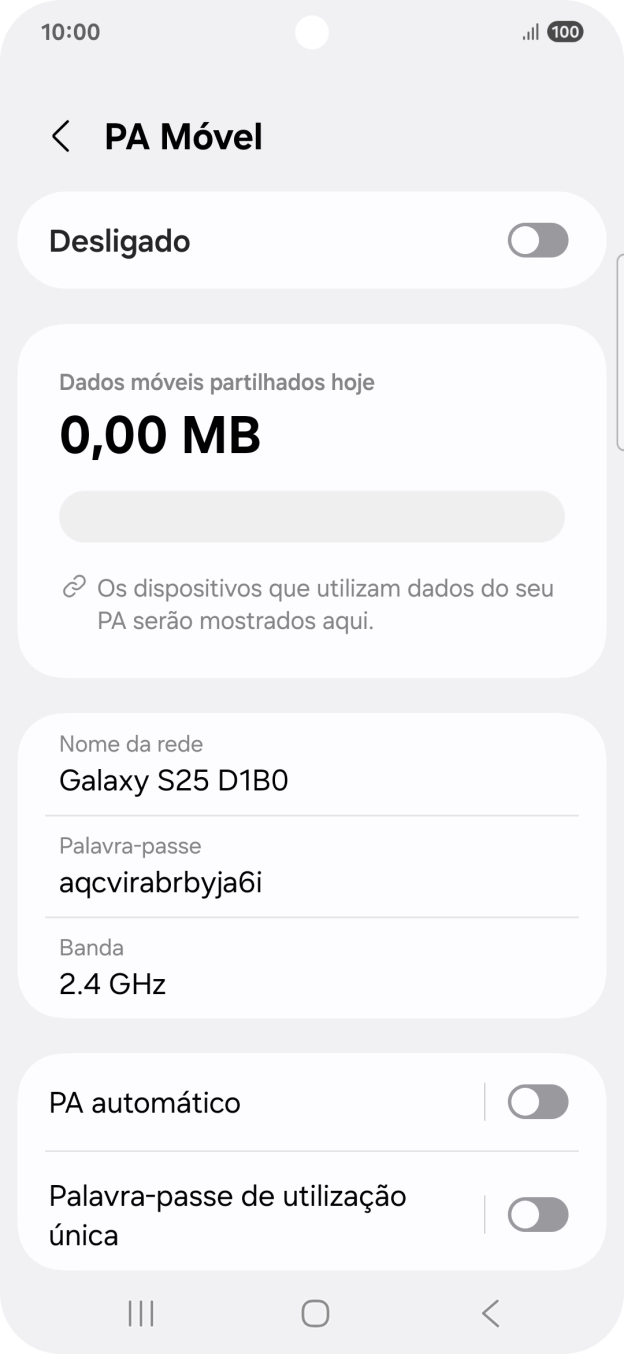 Prima Nome da rede.