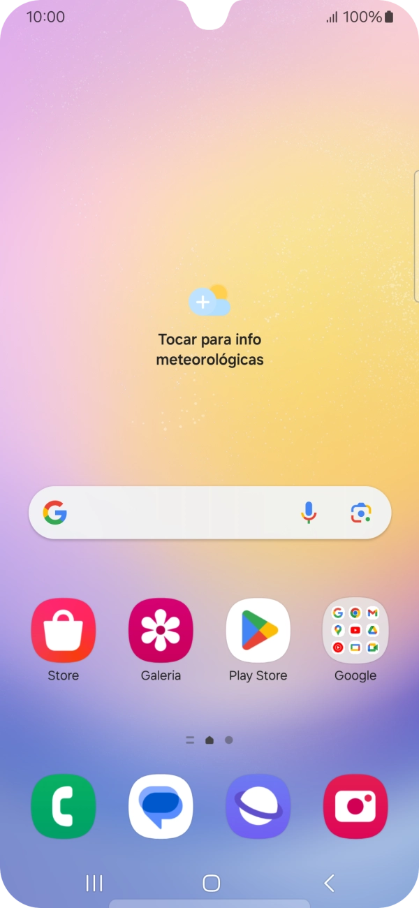 Deslize o dedo para cima no ecrã.