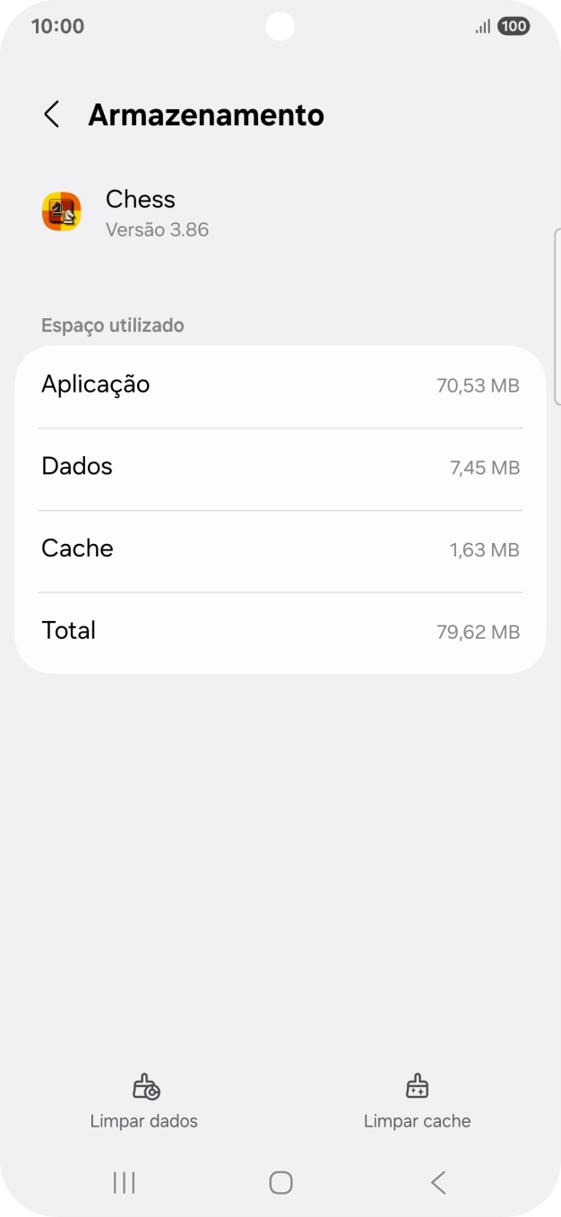 Prima Limpar cache.