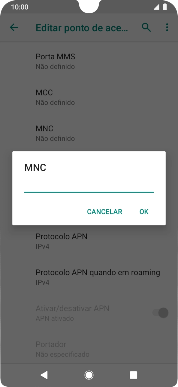 Introduza 01 e prima OK.