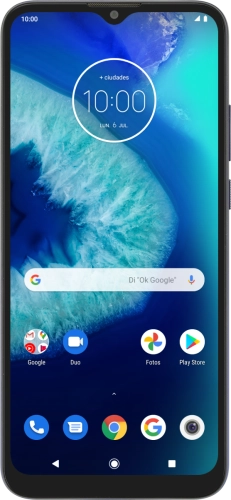 Imagen 1: Vista frontal del Motorola Moto G8 Power Lite - MidnightBlue