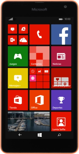 Imagen 1: Vista frontal del Microsoft Lumia 535 - Red
