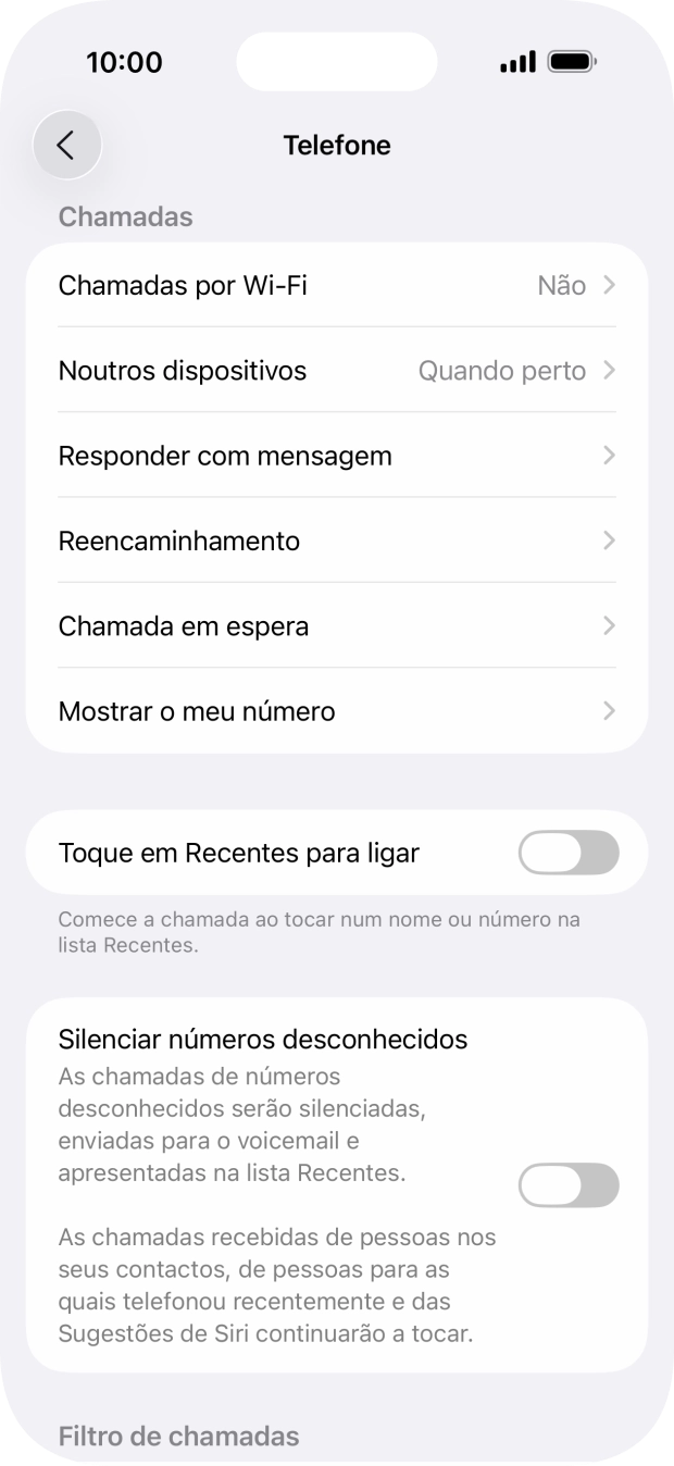 Prima Mostrar o meu número.