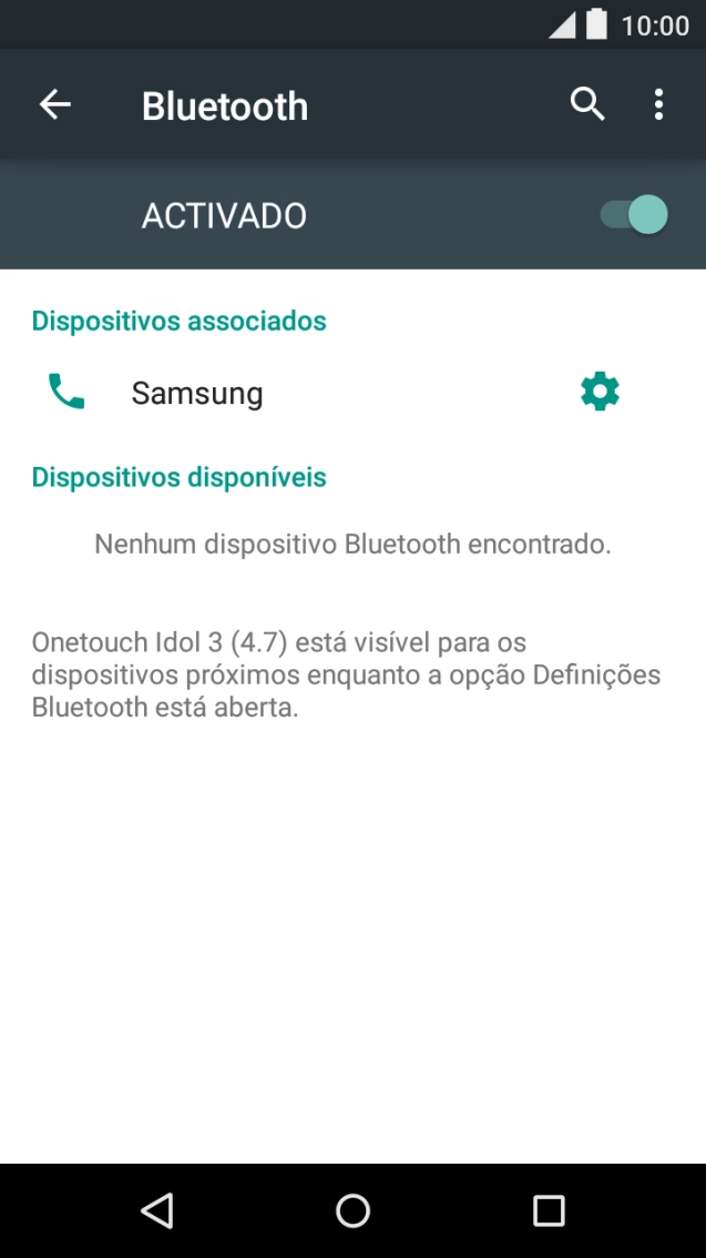 Prima a tecla de início para terminar e voltar ao ecrã inicial.