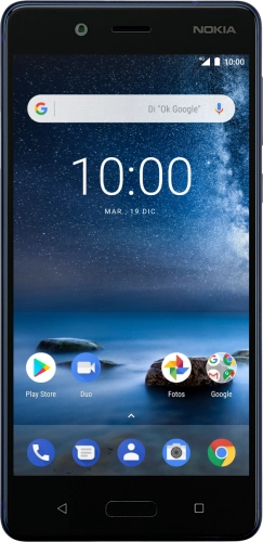 Imagen 1: Vista frontal del Nokia 8 - Silver