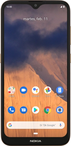 Imagen 1: Vista frontal del Nokia 2.3 - Gold
