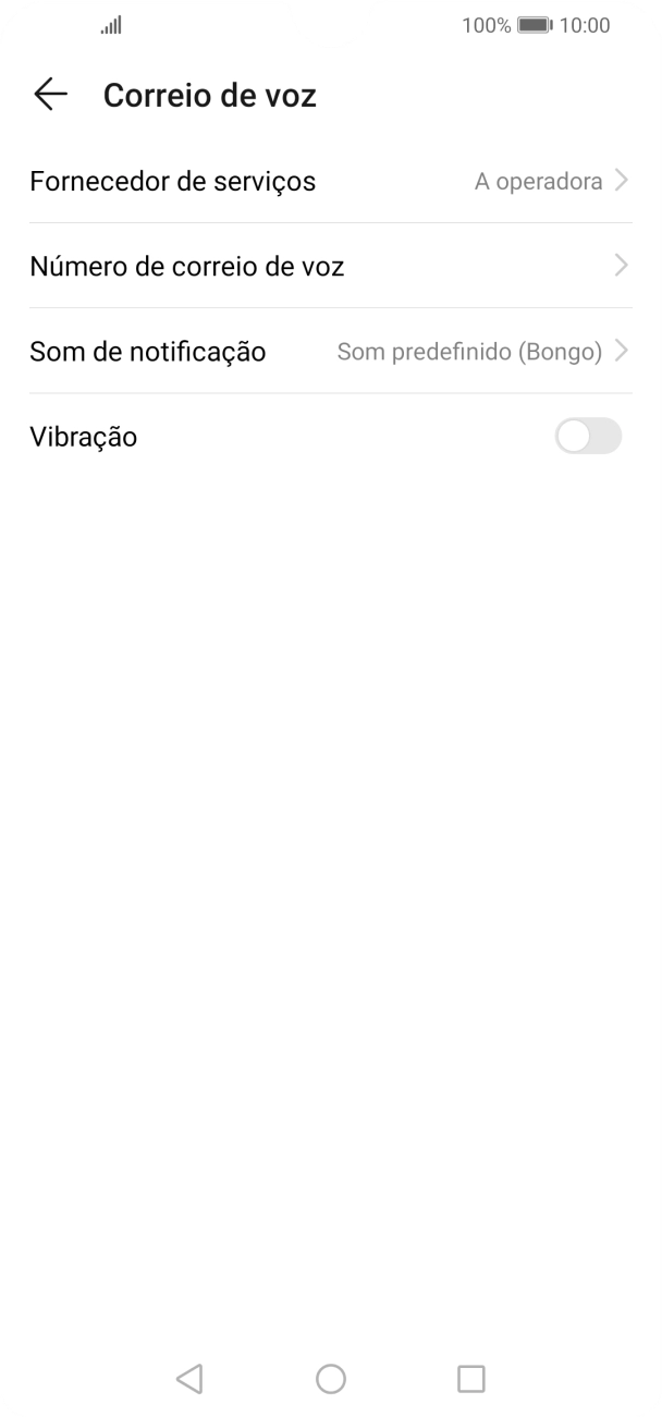 Prima Número de correio de voz.
