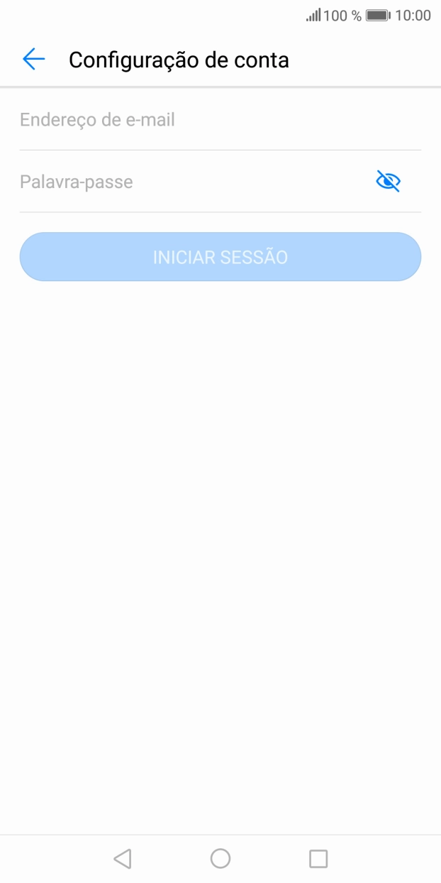 Prima Endereço de e-mail e introduza o seu endereço de e-mail Vodafone.