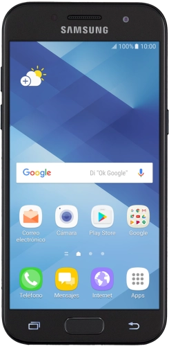 Imagen 1: Vista frontal del Samsung Galaxy A3 (2017) - Black