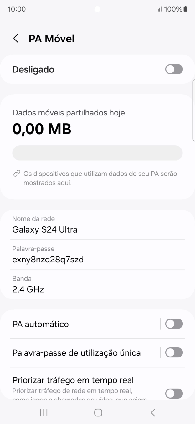 Prima Nome da rede.