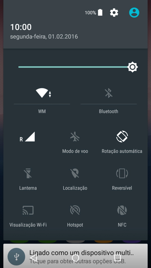 Prima o ícone de definições.