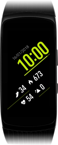 Imagen 1: Vista frontal del Samsung Gear Fit2 Pro - Black