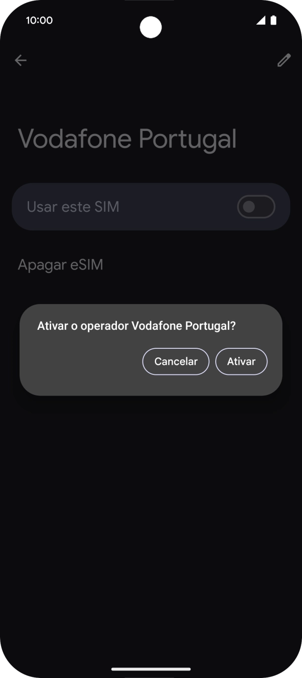 Se ativar a utilização do plano, deve premir Ativar.
