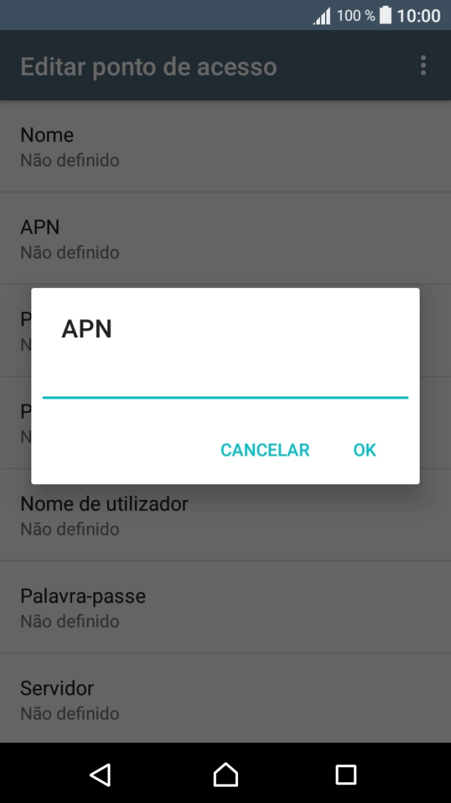 Introduza net2.vodafone.pt e prima OK.