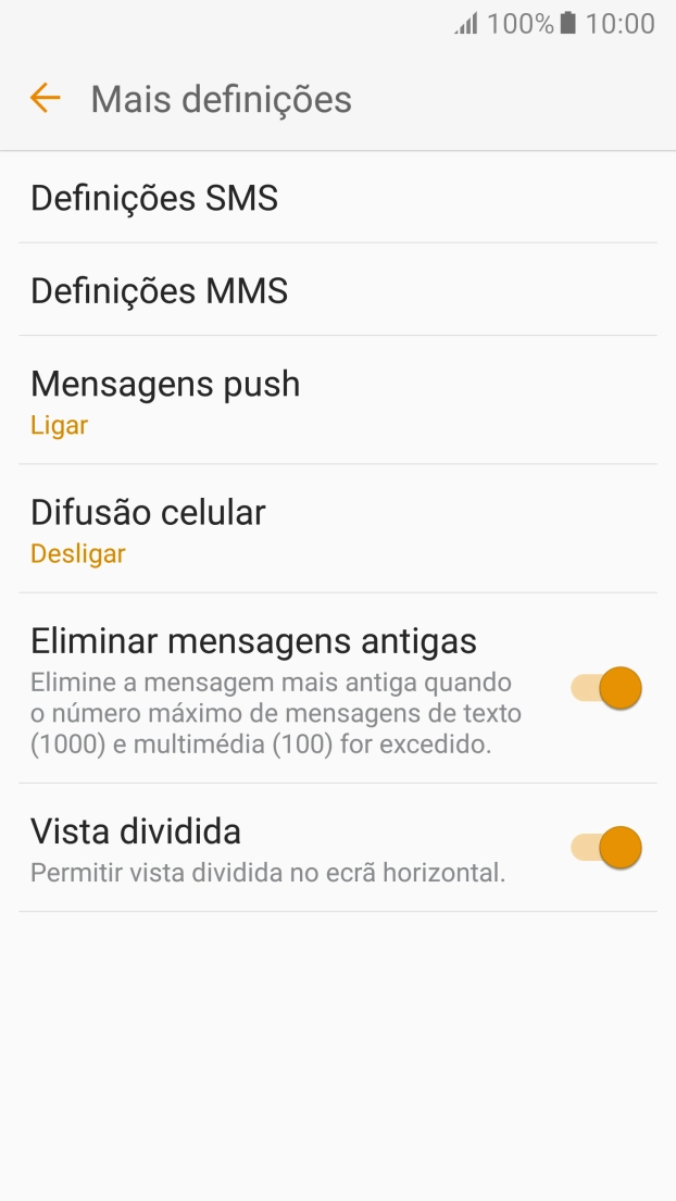 Prima Definições SMS.