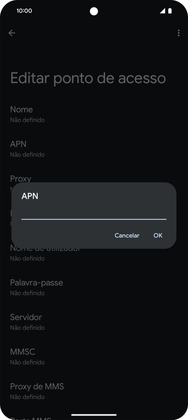 Introduza net2.vodafone.pt e prima OK.