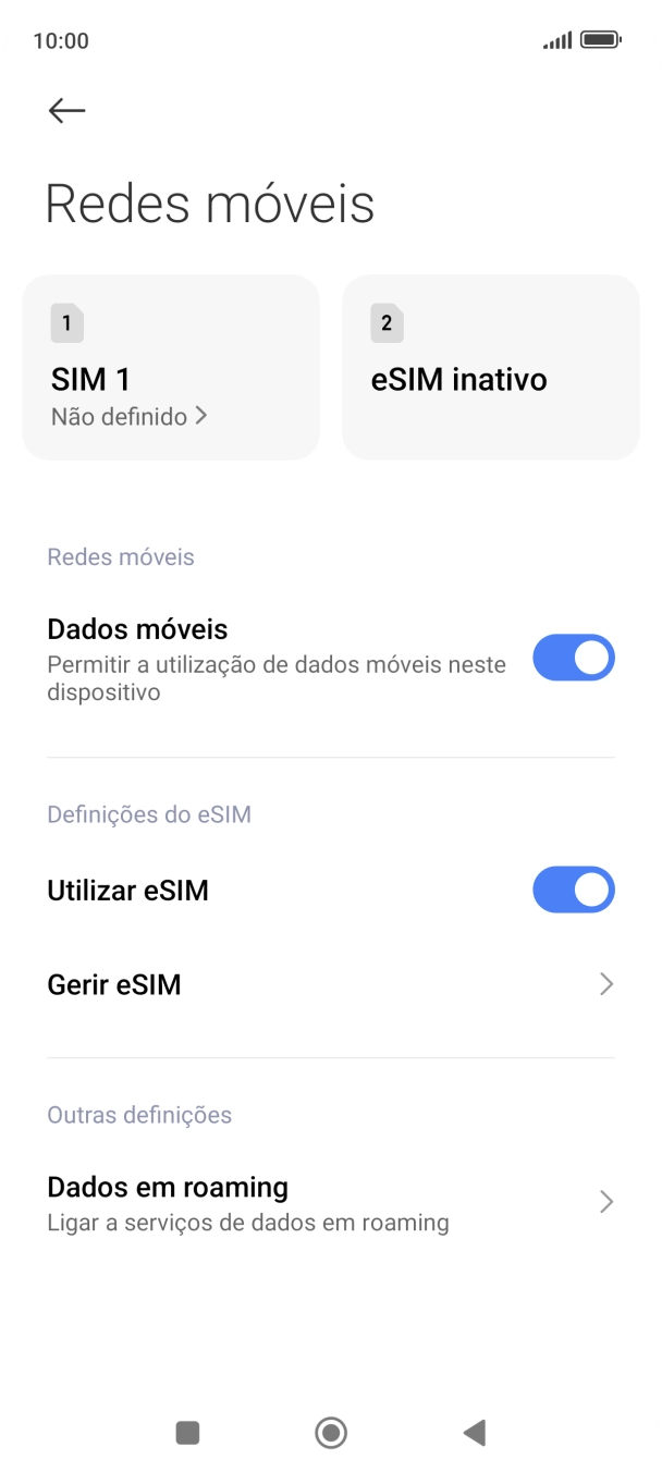 Prima Gerir eSIM.