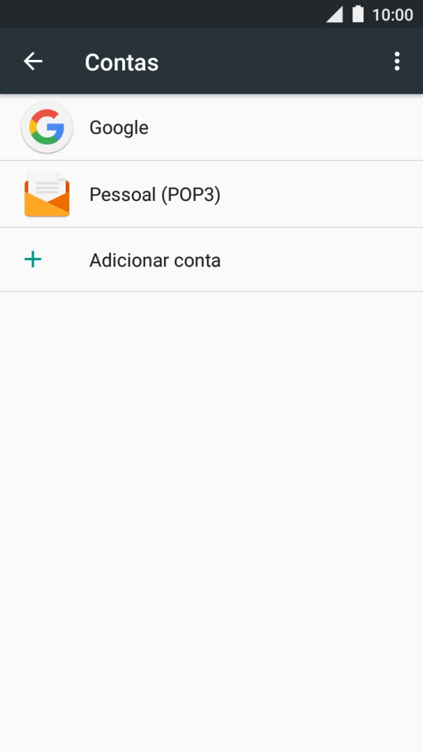 Prima o ícone de menu.