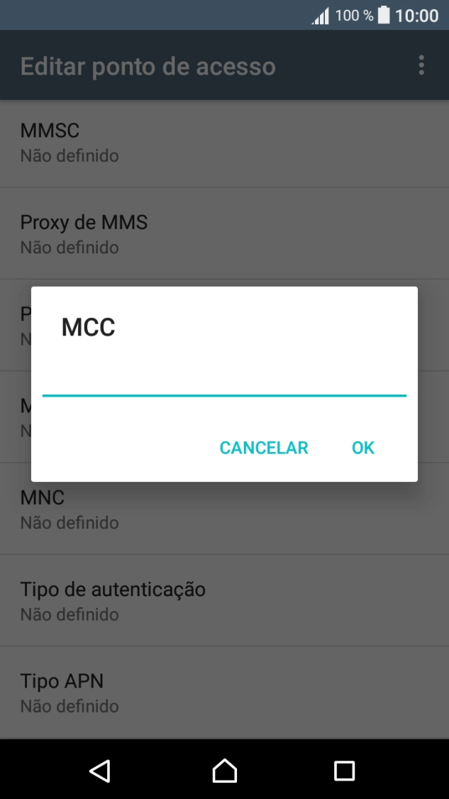 Introduza 268 e prima OK.