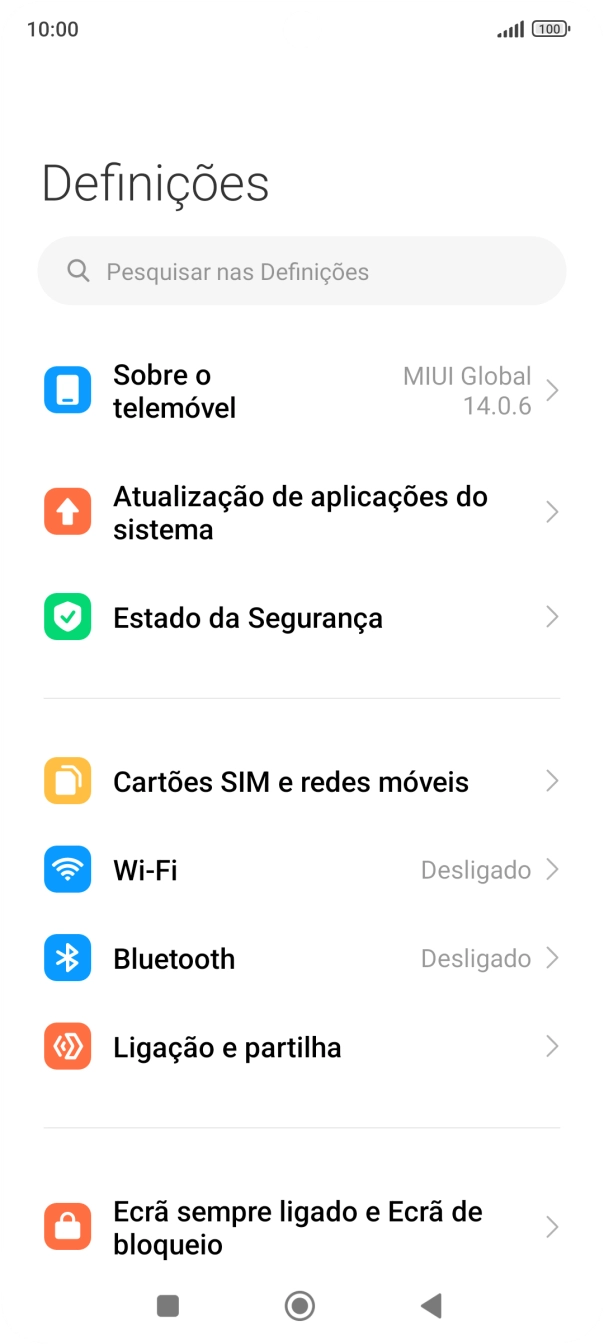 Prima Sobre o telemóvel.