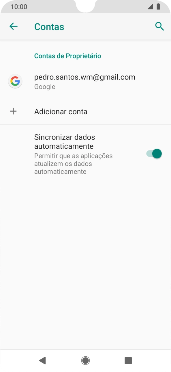Prima Adicionar conta.