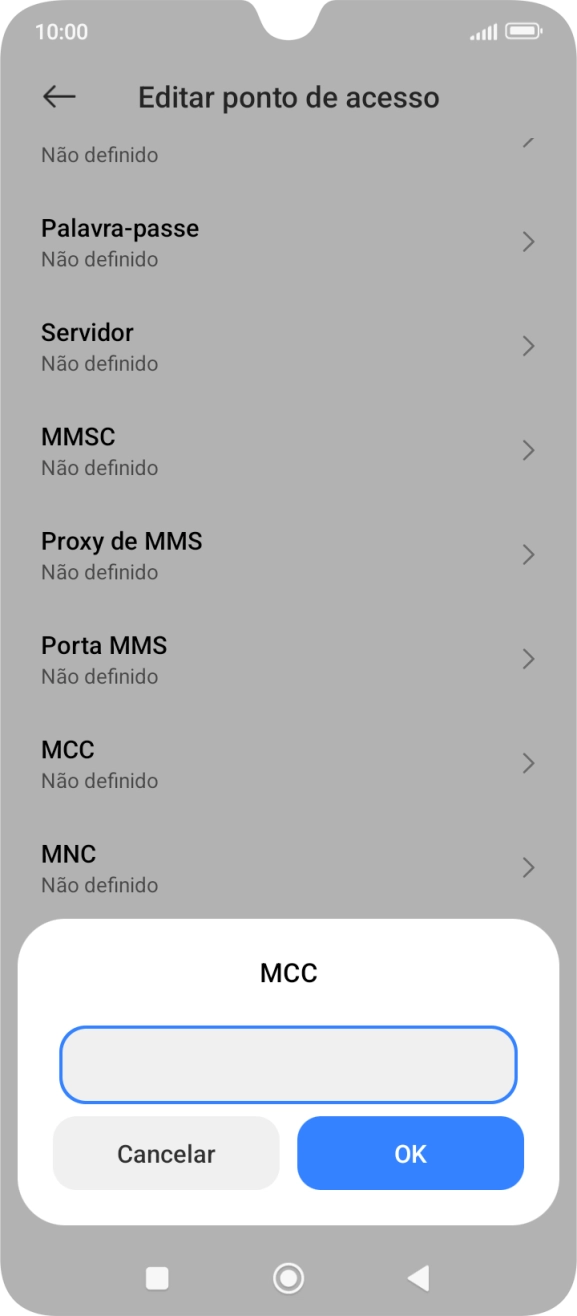 Introduza 268 e prima OK.