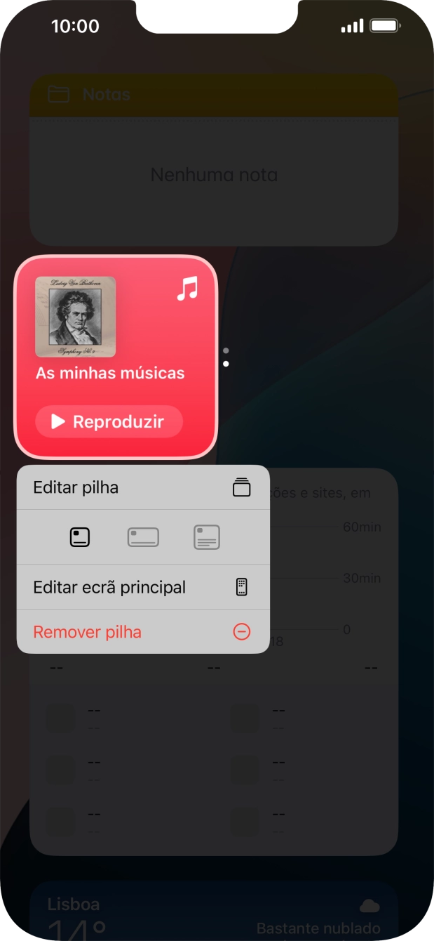 Prima Editar pilha.