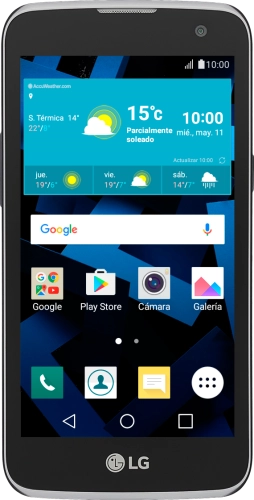 Imagen 1: Vista frontal del LG K4 LTE - Black