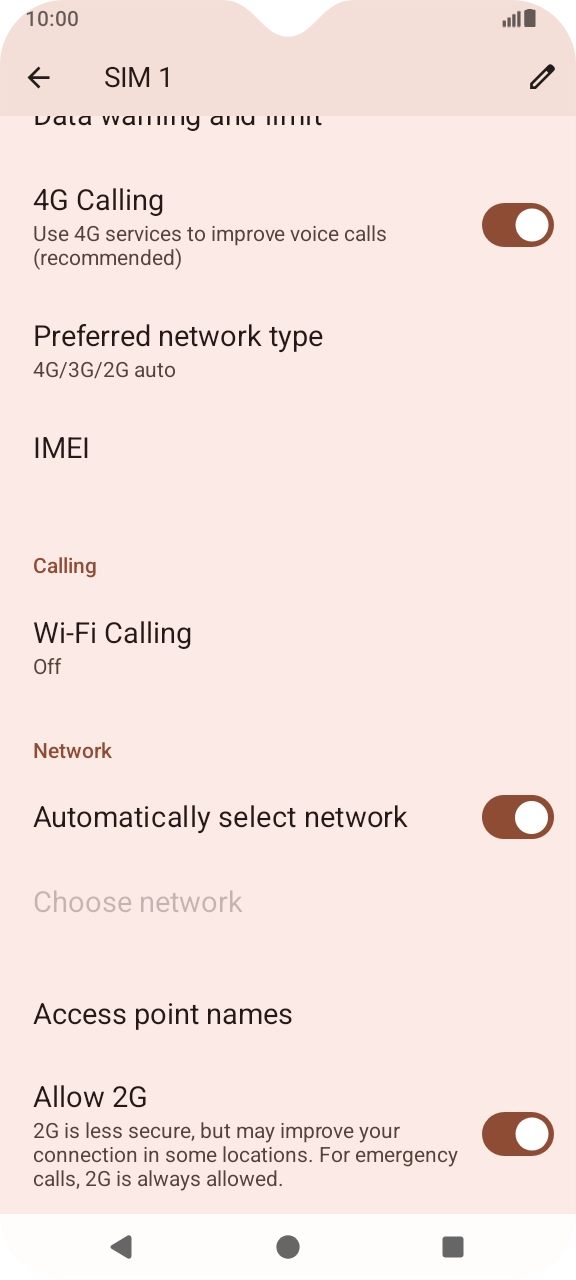 Press Access point names.