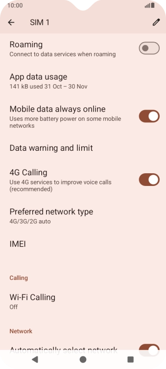 Press App data usage.