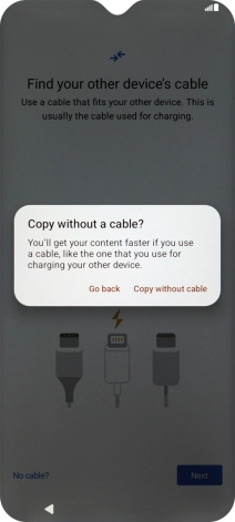 Press Copy without cable.
