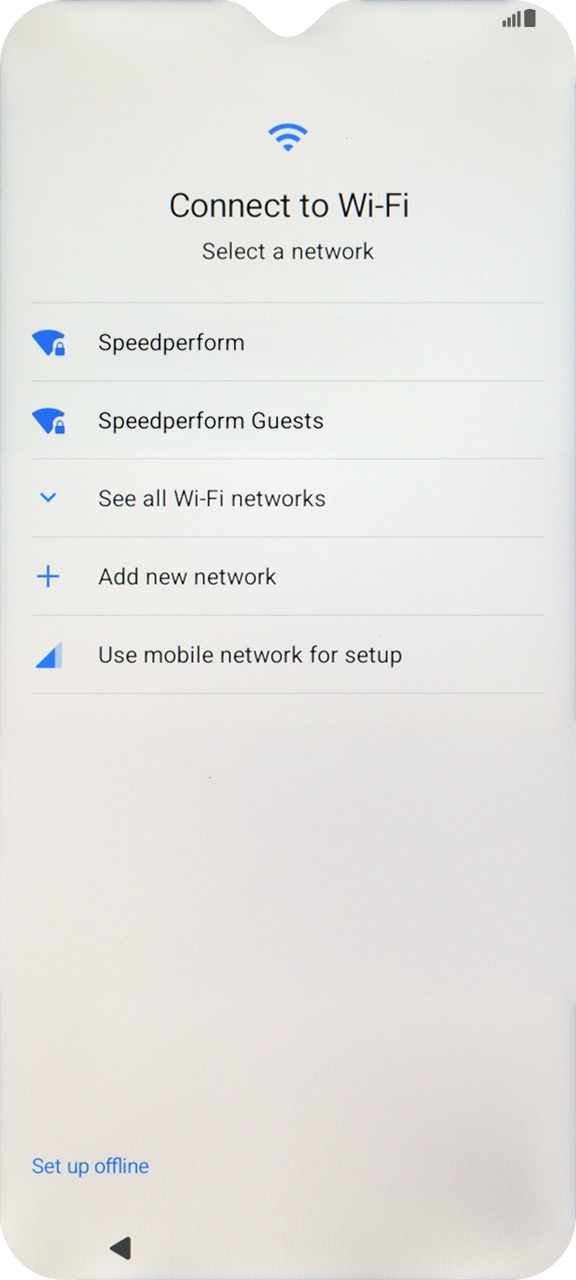 Press the required Wi-Fi network.