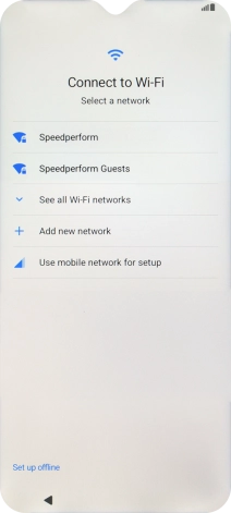 Press the required Wi-Fi network.
