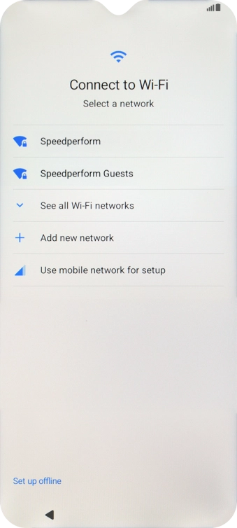 Press the required Wi-Fi network.