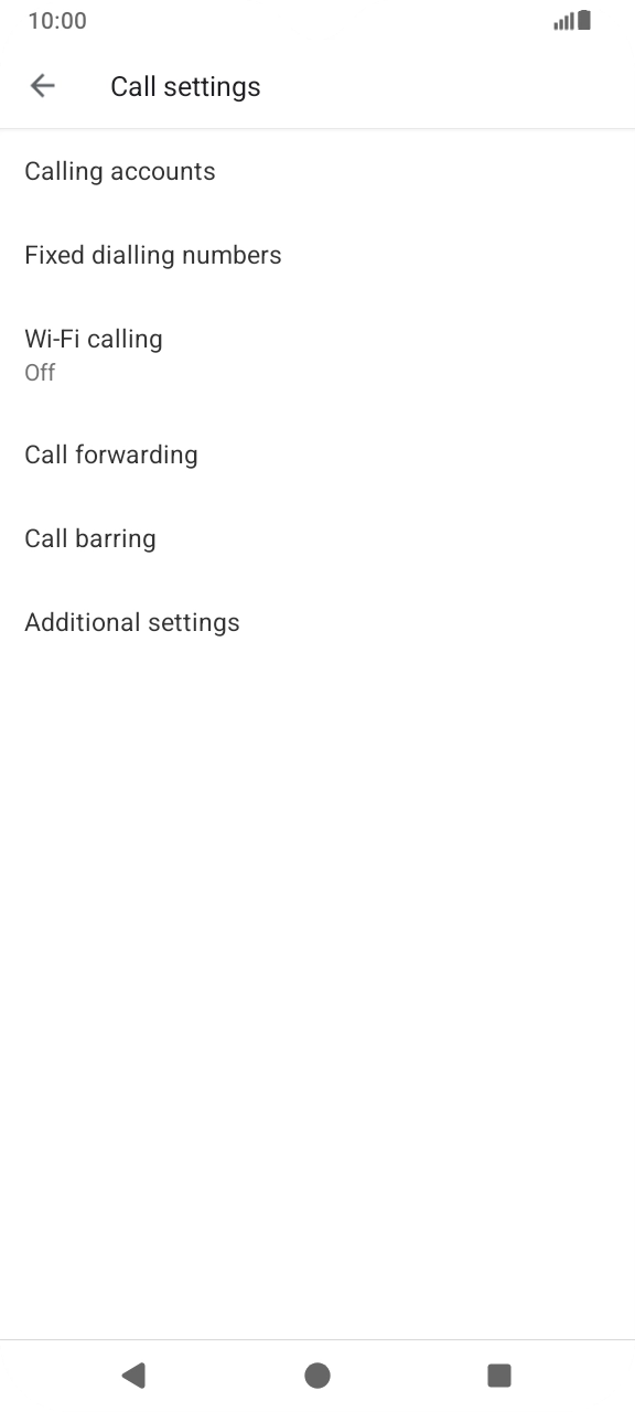 Press Call forwarding.