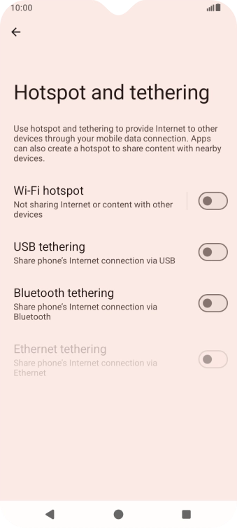 Press Wi-Fi hotspot.