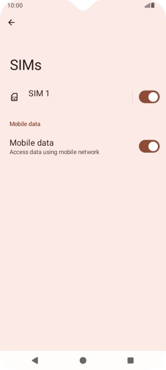Press the name of your SIM. Press the name of your SIM.