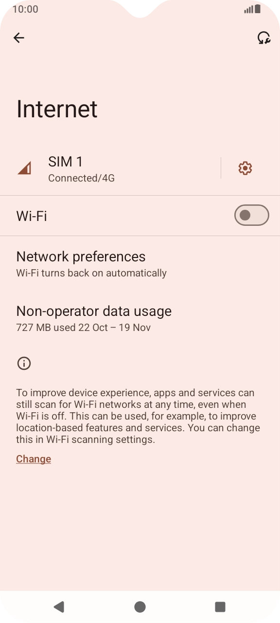 Press the indicator next to 