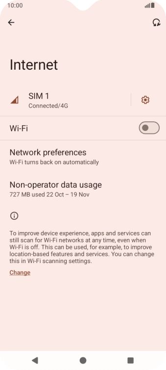 Press the indicator next to 