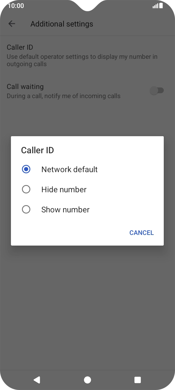 Press Show number to turn on caller identification.