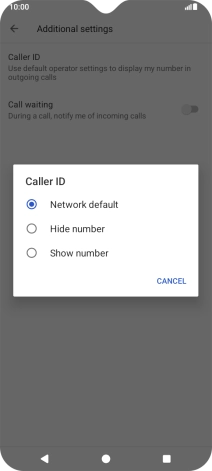 Press Show number to turn on caller identification.