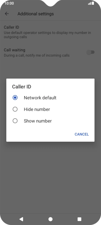 Press Show number to turn on caller identification.