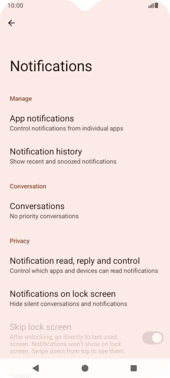 Press App notifications.