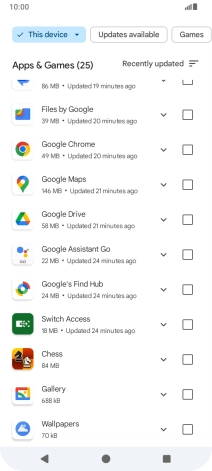 Press the required app.